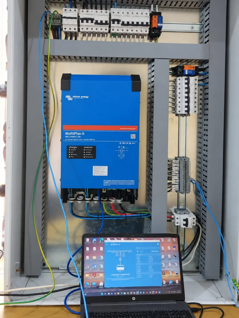 Inverter test equipment and monitoring setup