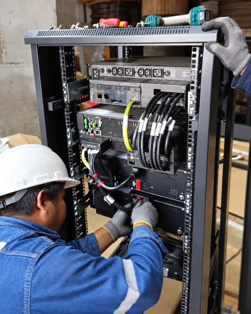 UPS rack assembly
