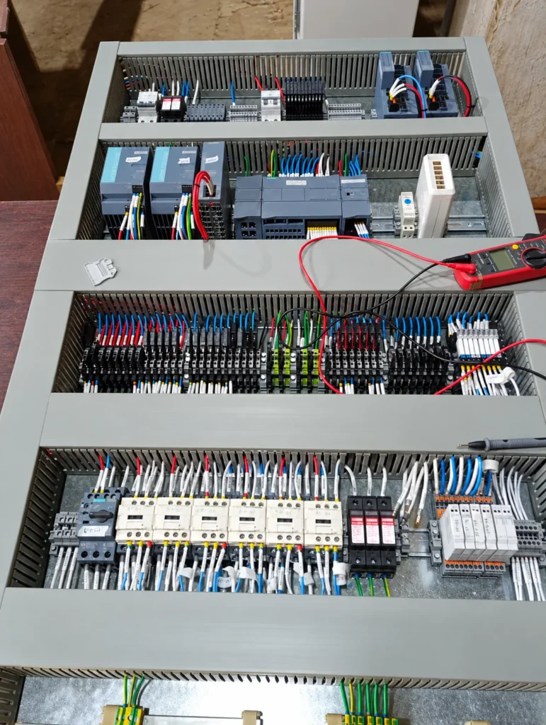 Control-panel assembly with industrial components