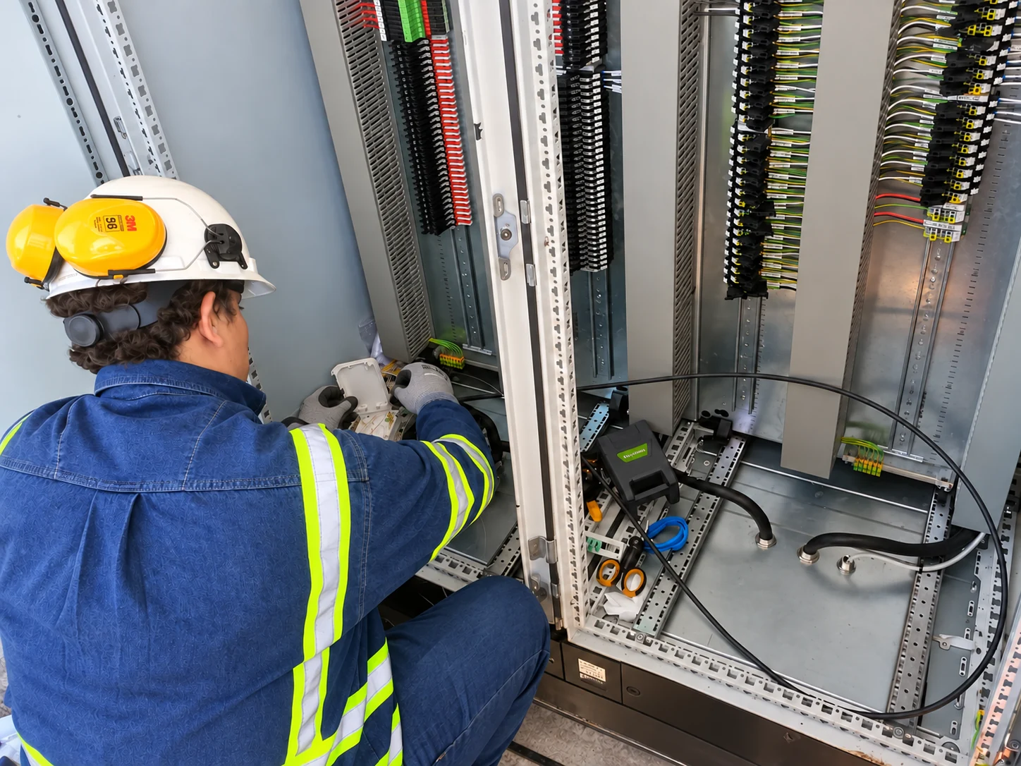 Industrial communications cabinet and technical field work